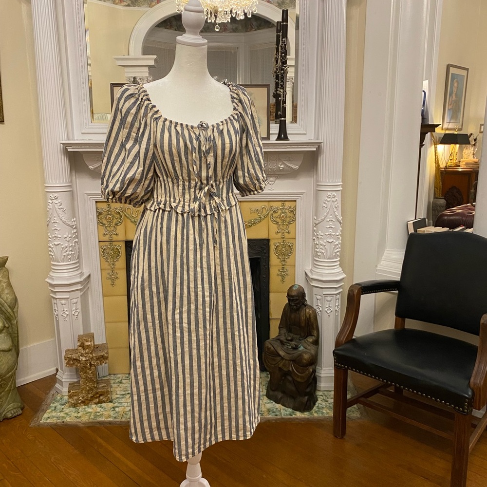 Soho Stripped Midi Dress